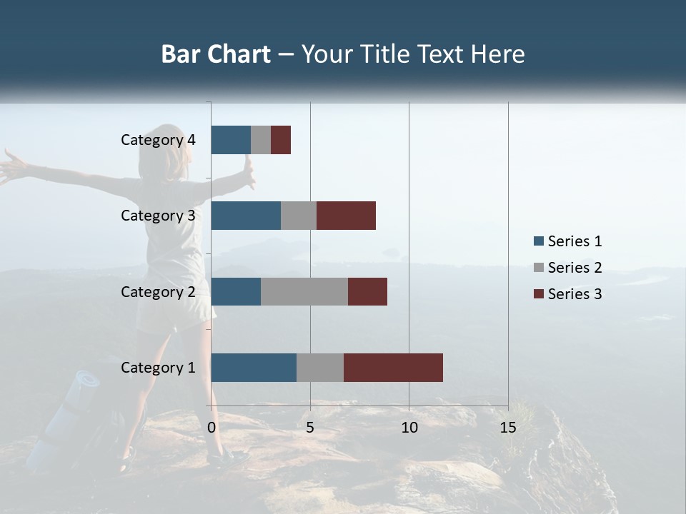 The Girl Climbed The Mountain PowerPoint Template