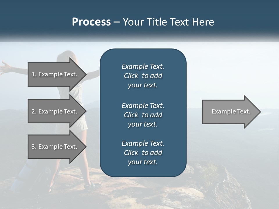 The Girl Climbed The Mountain PowerPoint Template