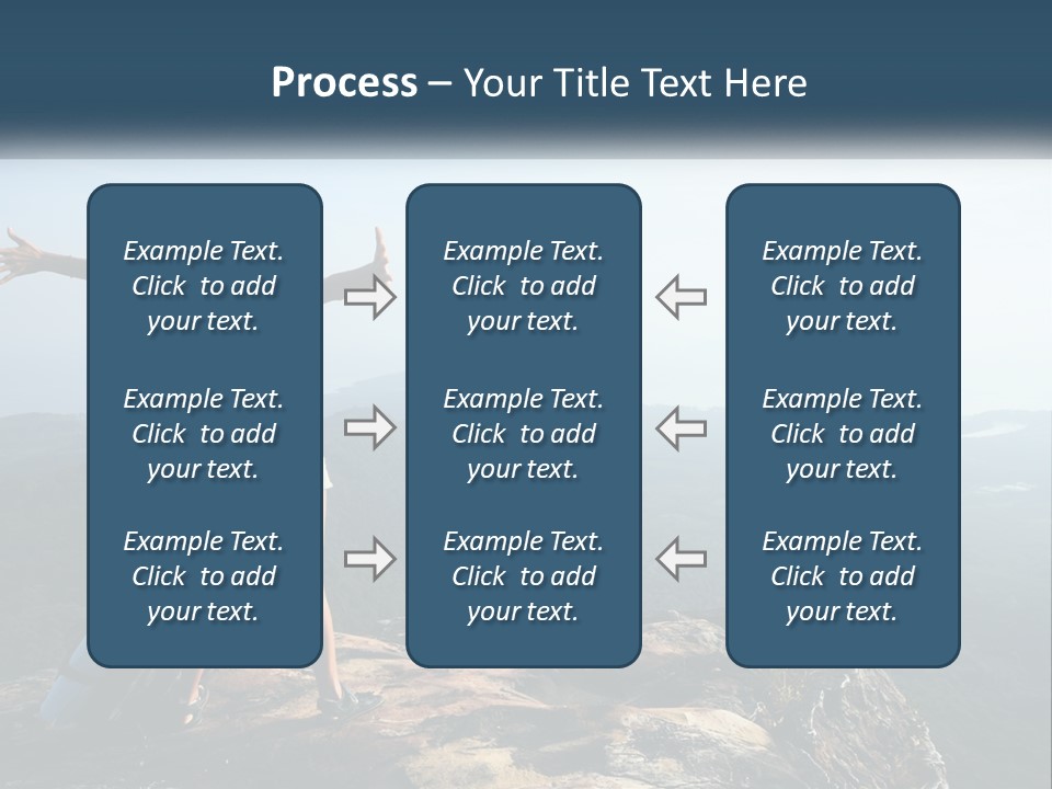 The Girl Climbed The Mountain PowerPoint Template