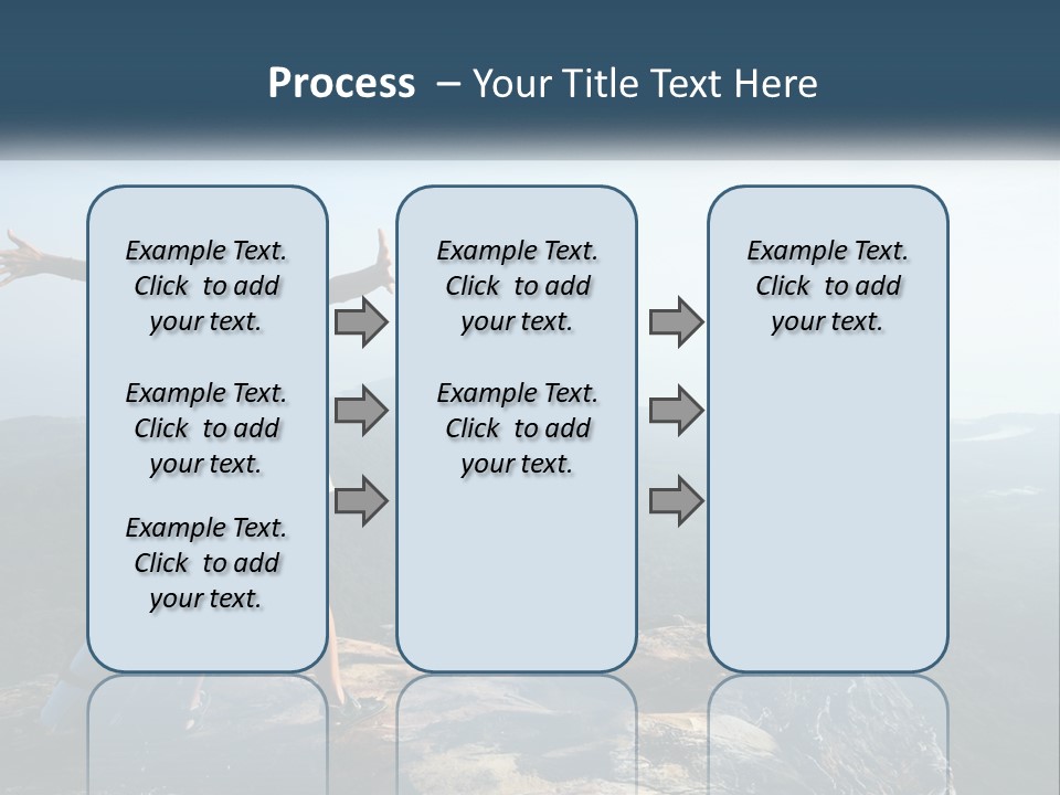 The Girl Climbed The Mountain PowerPoint Template