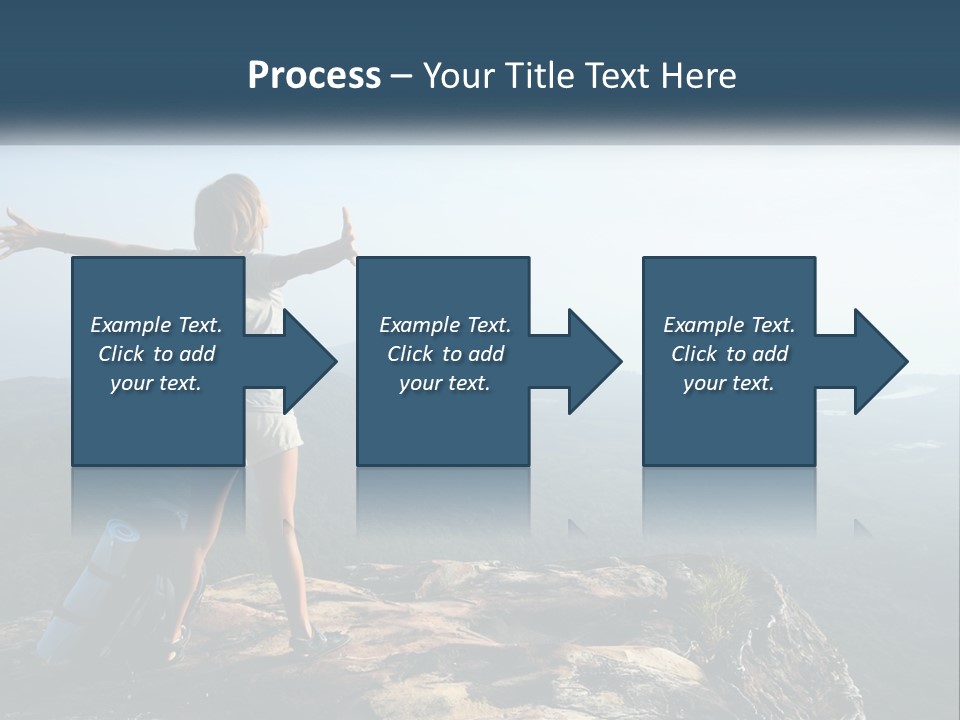 The Girl Climbed The Mountain PowerPoint Template