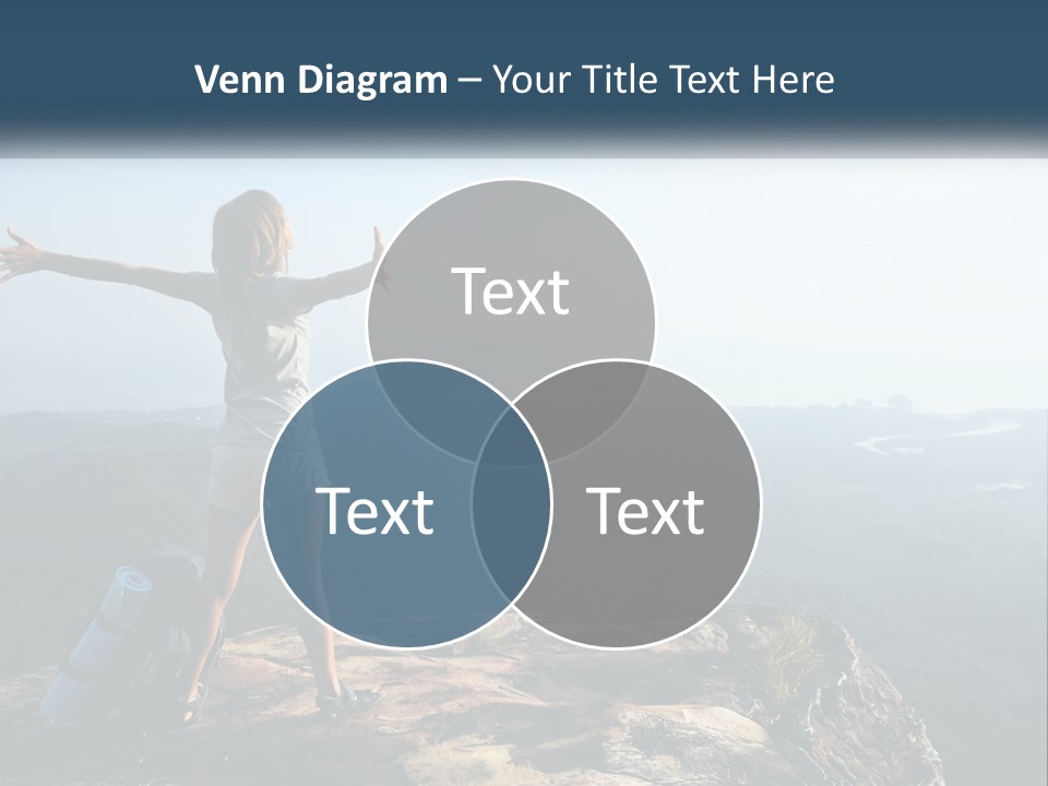 The Girl Climbed The Mountain PowerPoint Template