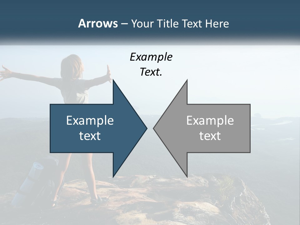 The Girl Climbed The Mountain PowerPoint Template