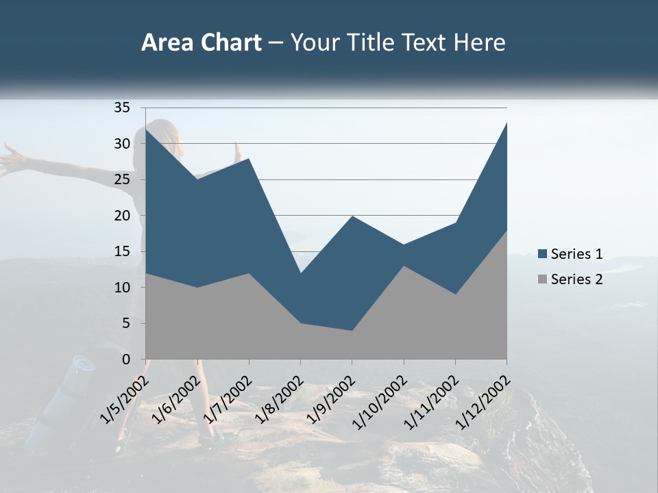 The Girl Climbed The Mountain PowerPoint Template