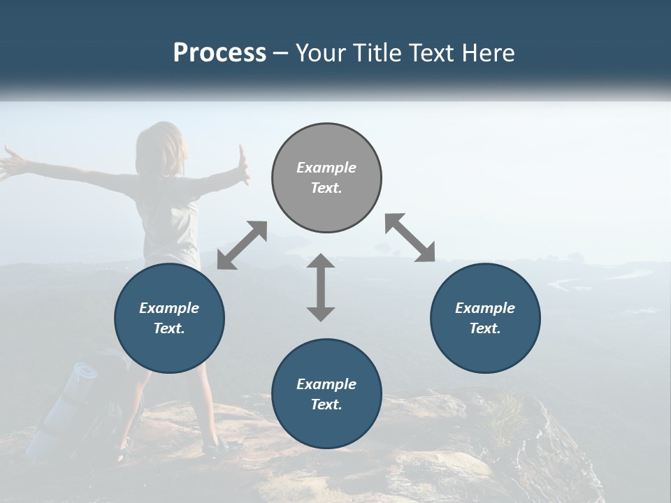 The Girl Climbed The Mountain PowerPoint Template