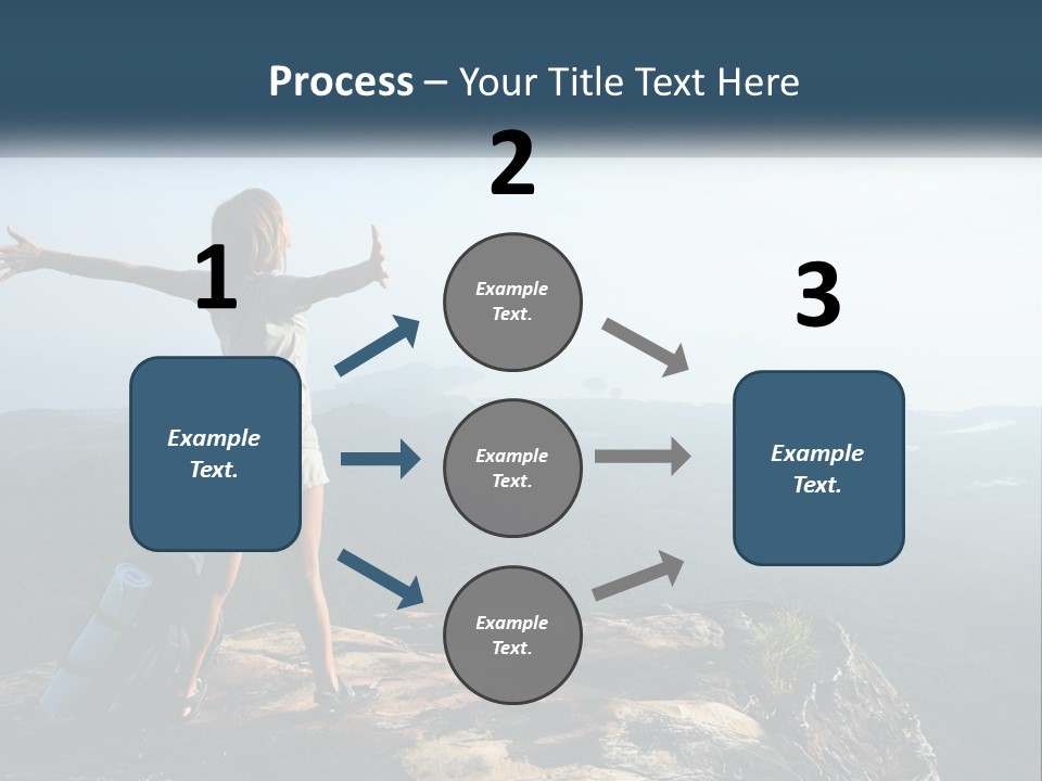 The Girl Climbed The Mountain PowerPoint Template