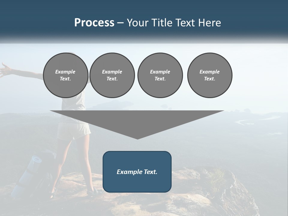 The Girl Climbed The Mountain PowerPoint Template