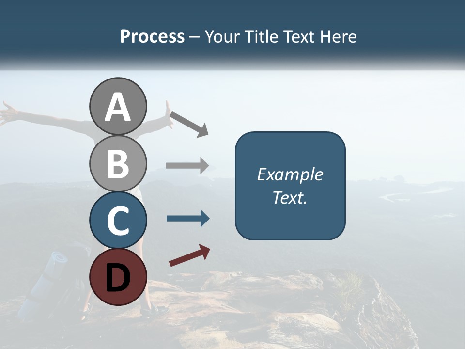 The Girl Climbed The Mountain PowerPoint Template