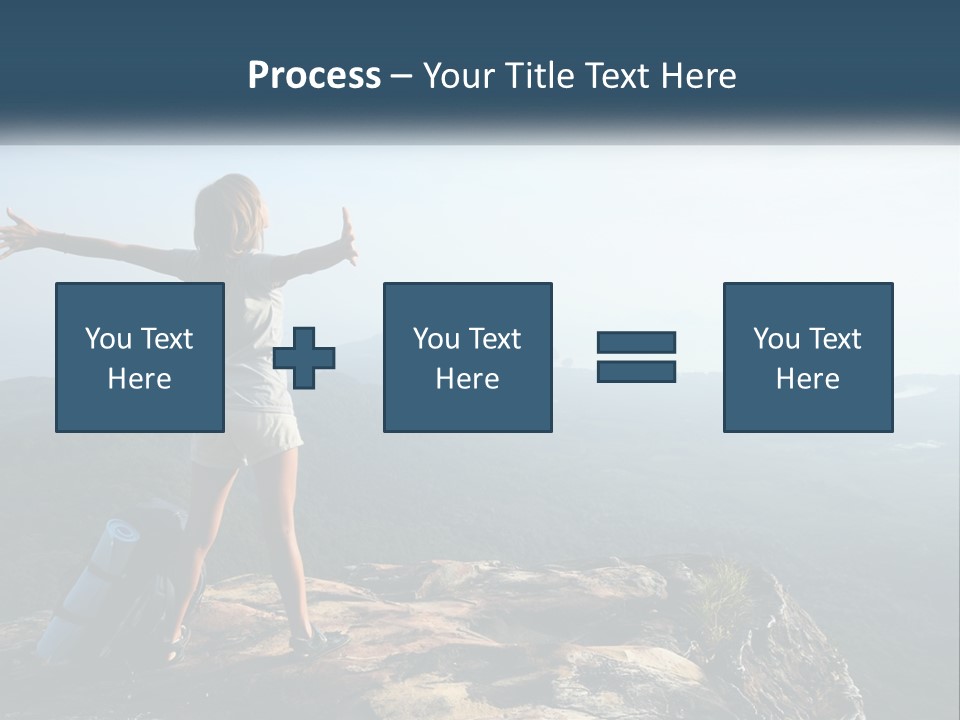 The Girl Climbed The Mountain PowerPoint Template