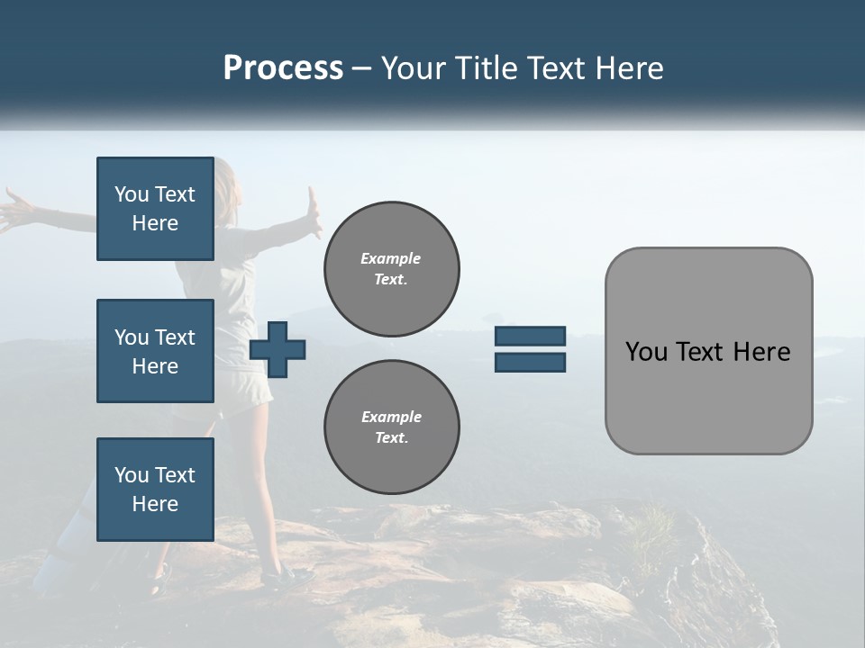 The Girl Climbed The Mountain PowerPoint Template