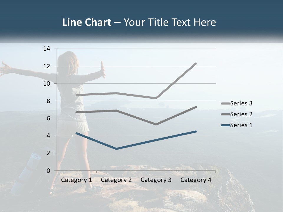The Girl Climbed The Mountain PowerPoint Template