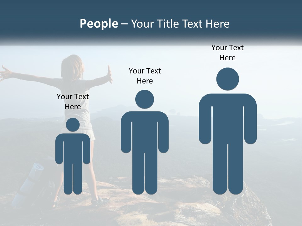 The Girl Climbed The Mountain PowerPoint Template