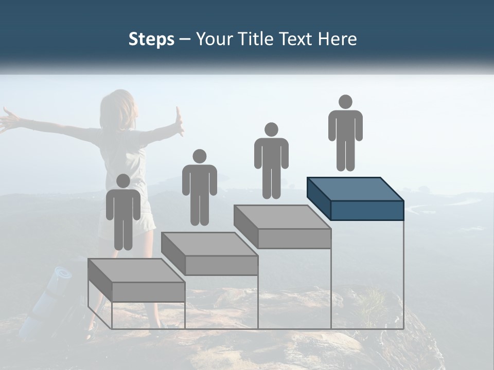The Girl Climbed The Mountain PowerPoint Template