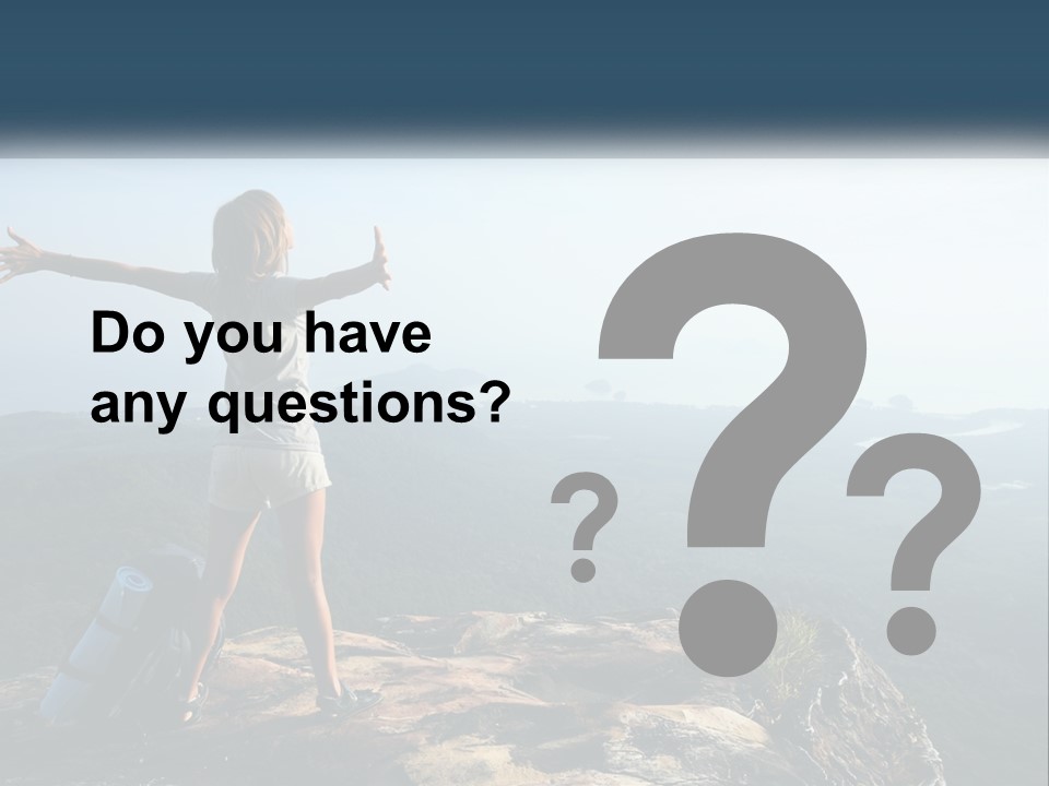 The Girl Climbed The Mountain PowerPoint Template