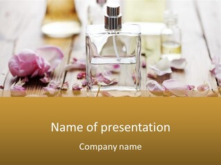 Perfume With A Note Of Rose PowerPoint Template