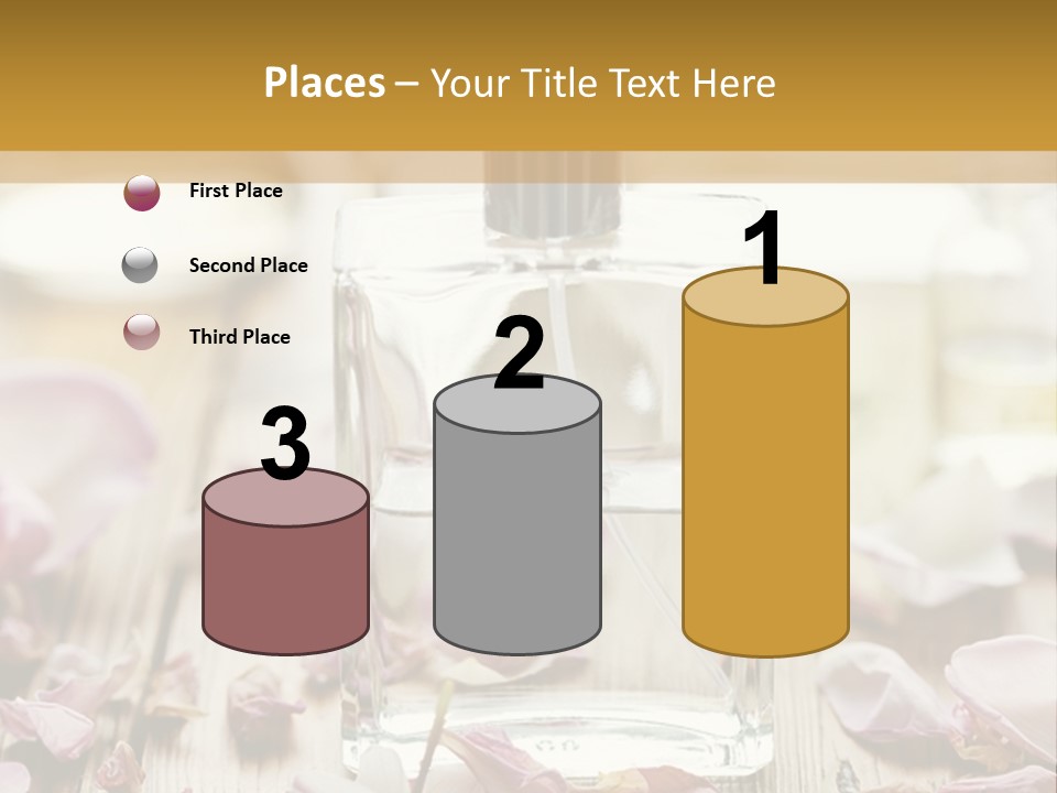 Perfume With A Note Of Rose PowerPoint Template