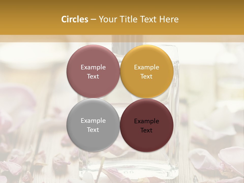 Perfume With A Note Of Rose PowerPoint Template