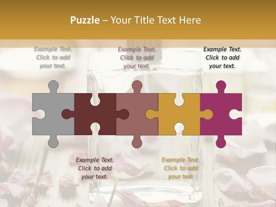 Perfume With A Note Of Rose PowerPoint Template