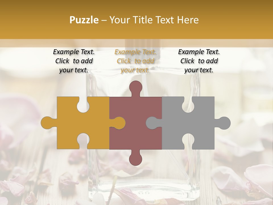 Perfume With A Note Of Rose PowerPoint Template