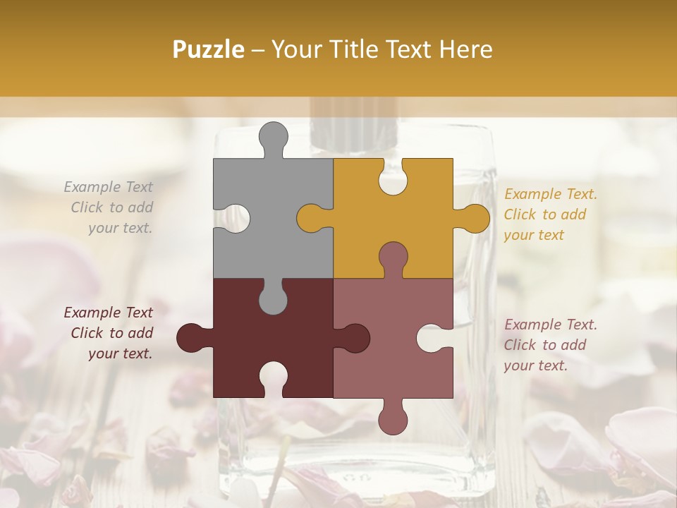 Perfume With A Note Of Rose PowerPoint Template