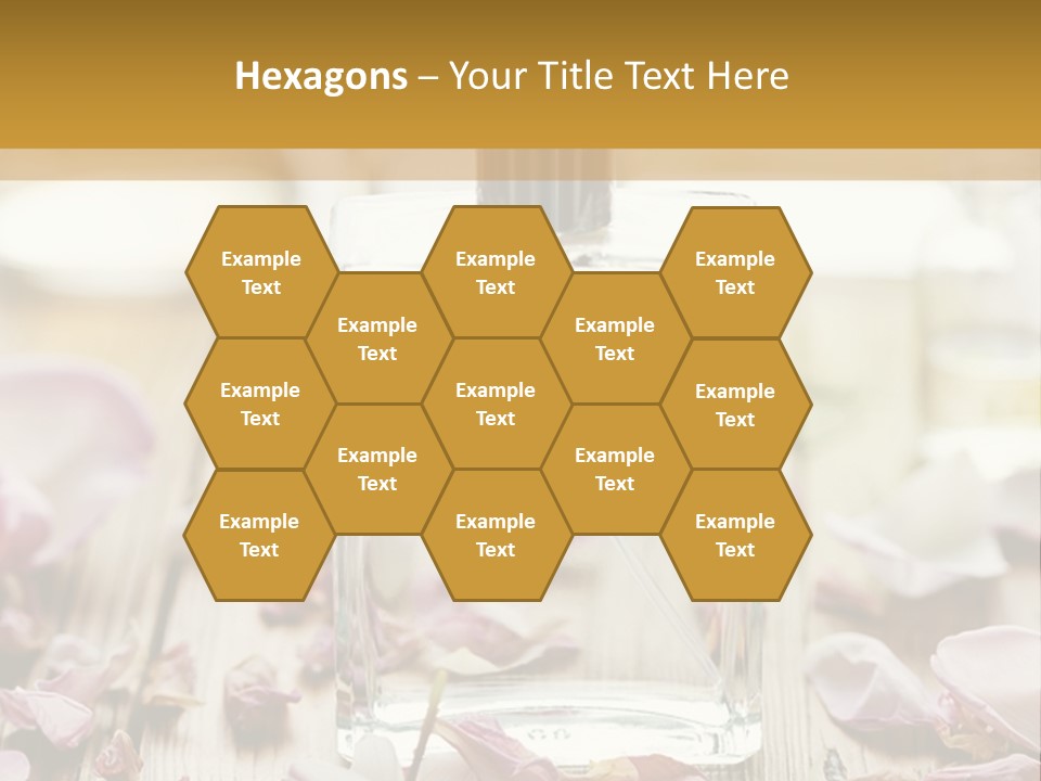 Perfume With A Note Of Rose PowerPoint Template