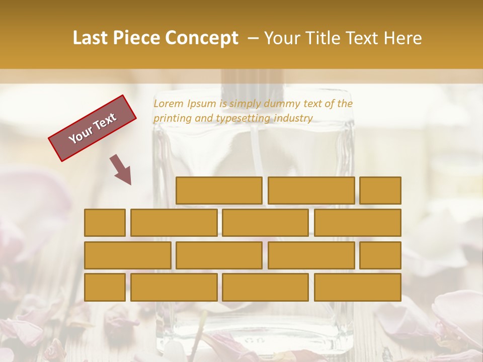 Perfume With A Note Of Rose PowerPoint Template