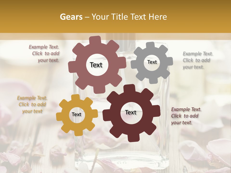 Perfume With A Note Of Rose PowerPoint Template