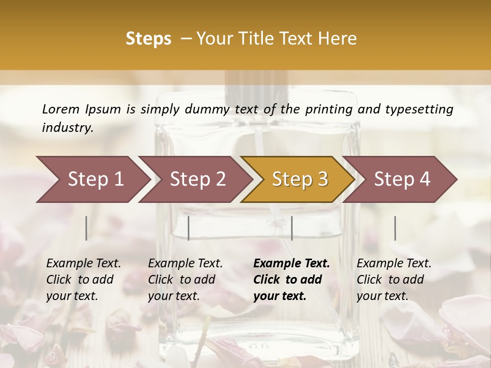 Perfume With A Note Of Rose PowerPoint Template