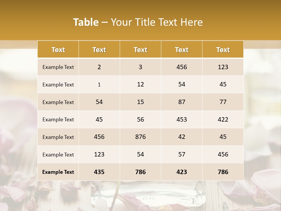 Perfume With A Note Of Rose PowerPoint Template