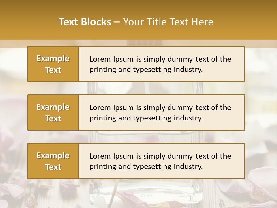 Perfume With A Note Of Rose PowerPoint Template