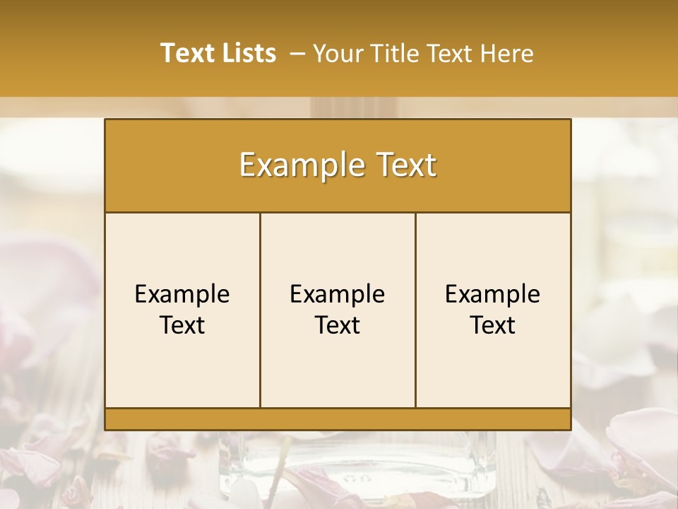 Perfume With A Note Of Rose PowerPoint Template
