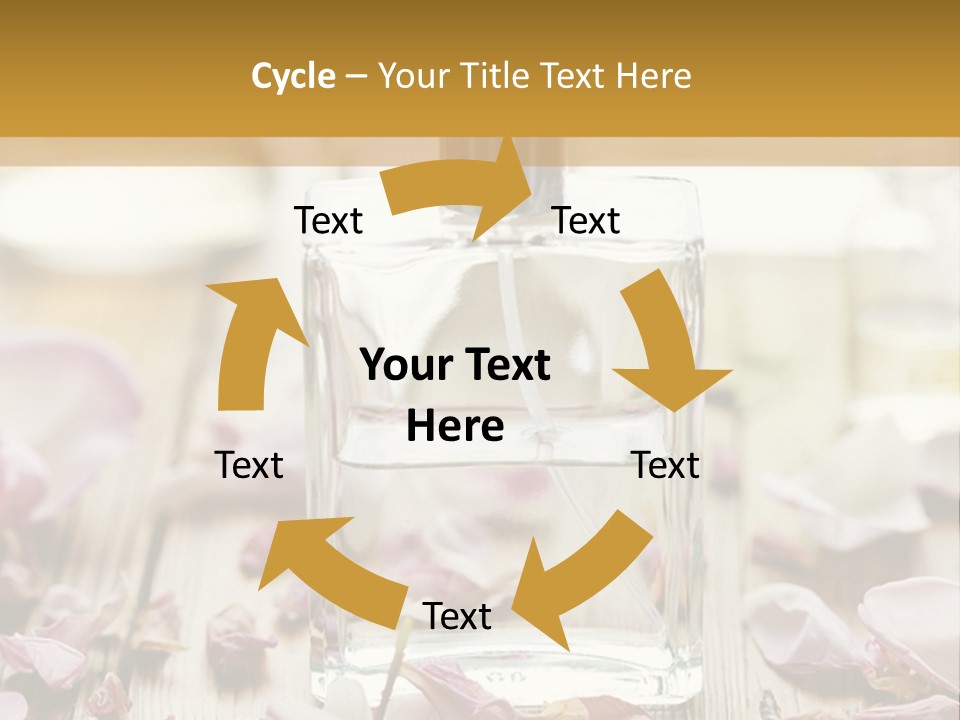 Perfume With A Note Of Rose PowerPoint Template