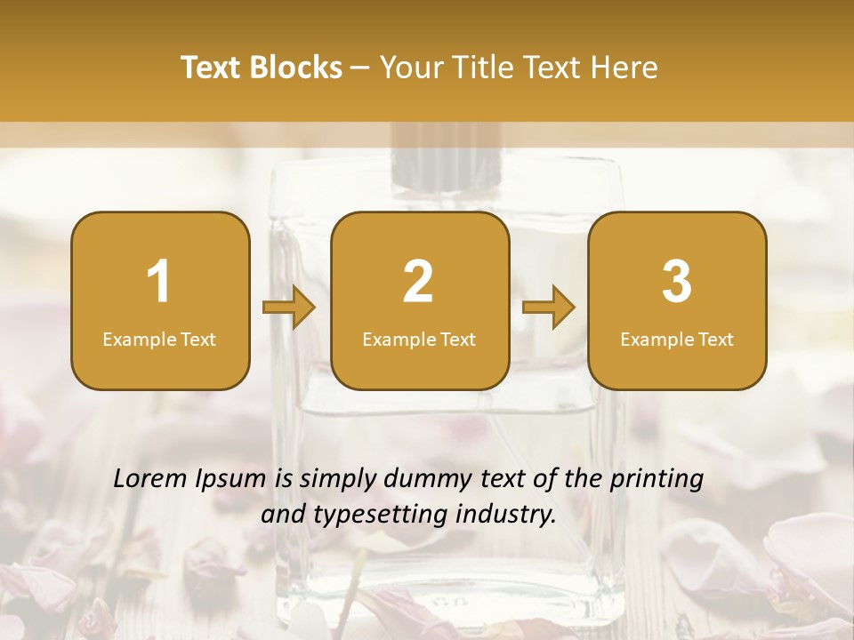 Perfume With A Note Of Rose PowerPoint Template