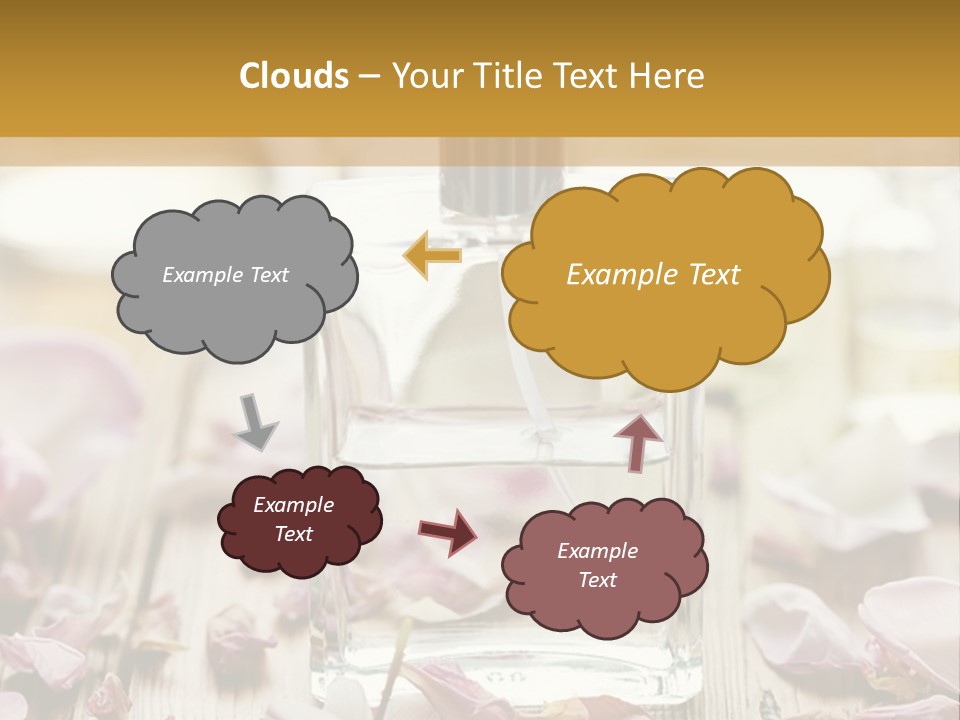 Perfume With A Note Of Rose PowerPoint Template