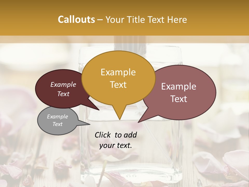 Perfume With A Note Of Rose PowerPoint Template