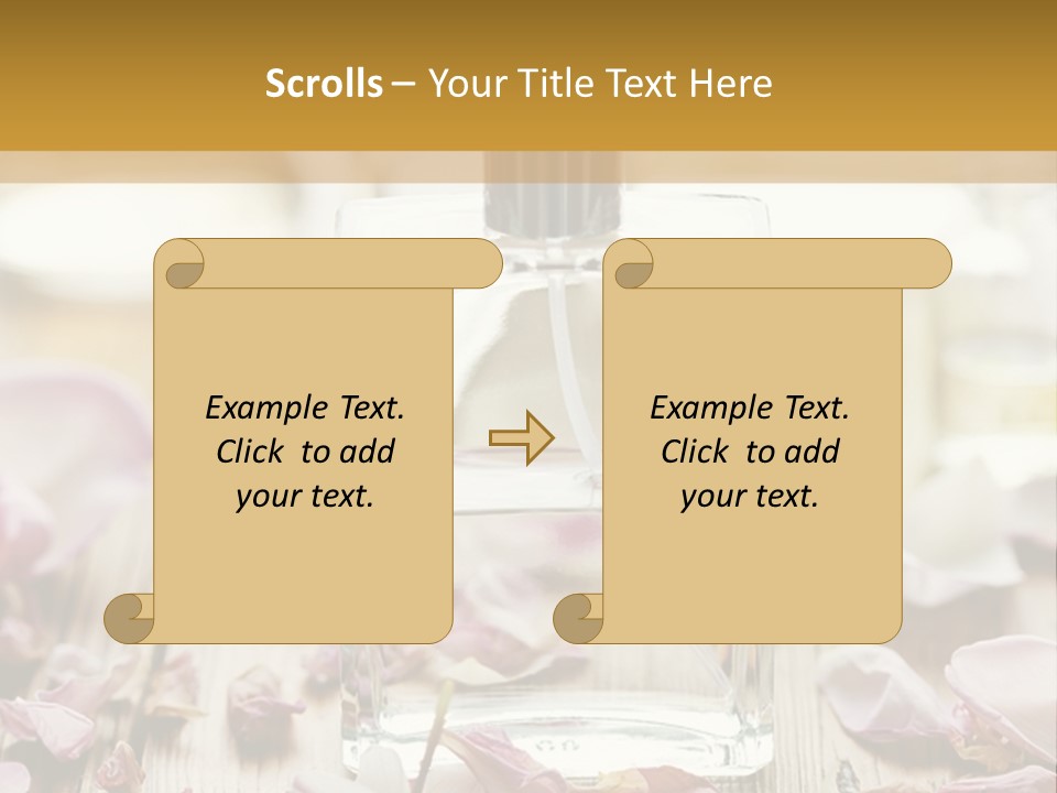Perfume With A Note Of Rose PowerPoint Template