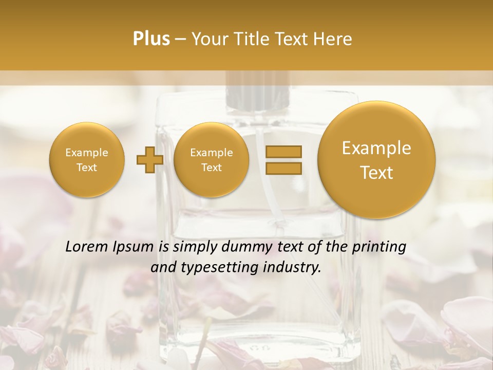 Perfume With A Note Of Rose PowerPoint Template