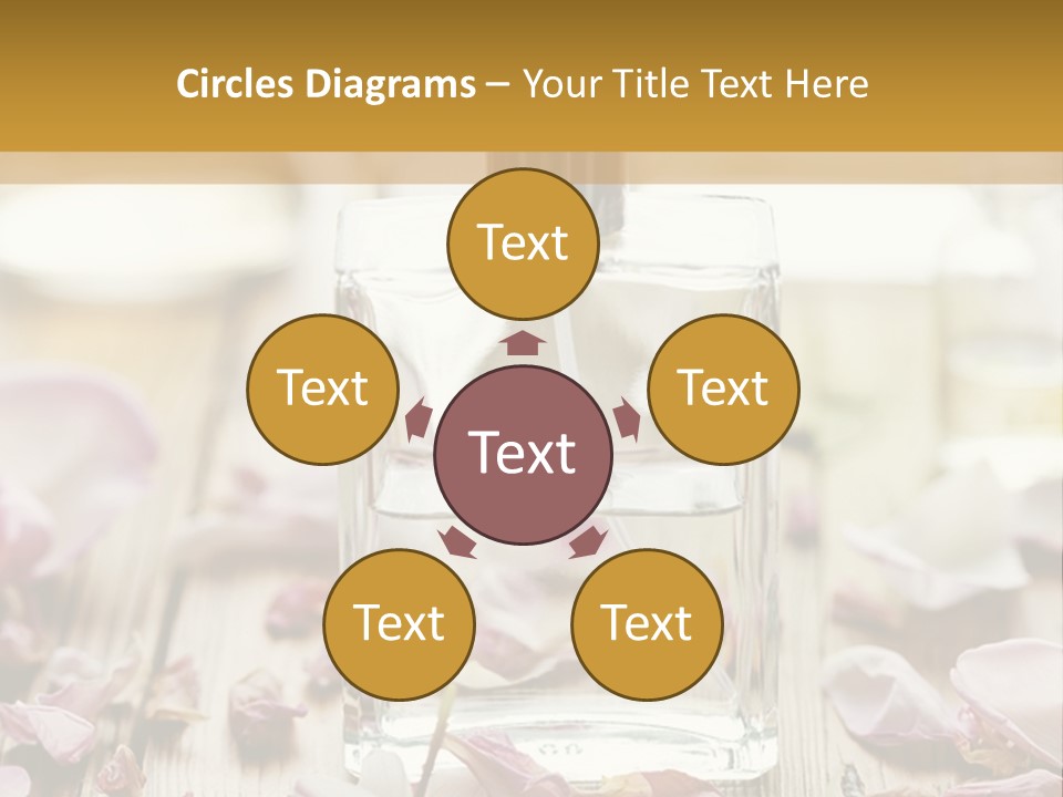 Perfume With A Note Of Rose PowerPoint Template