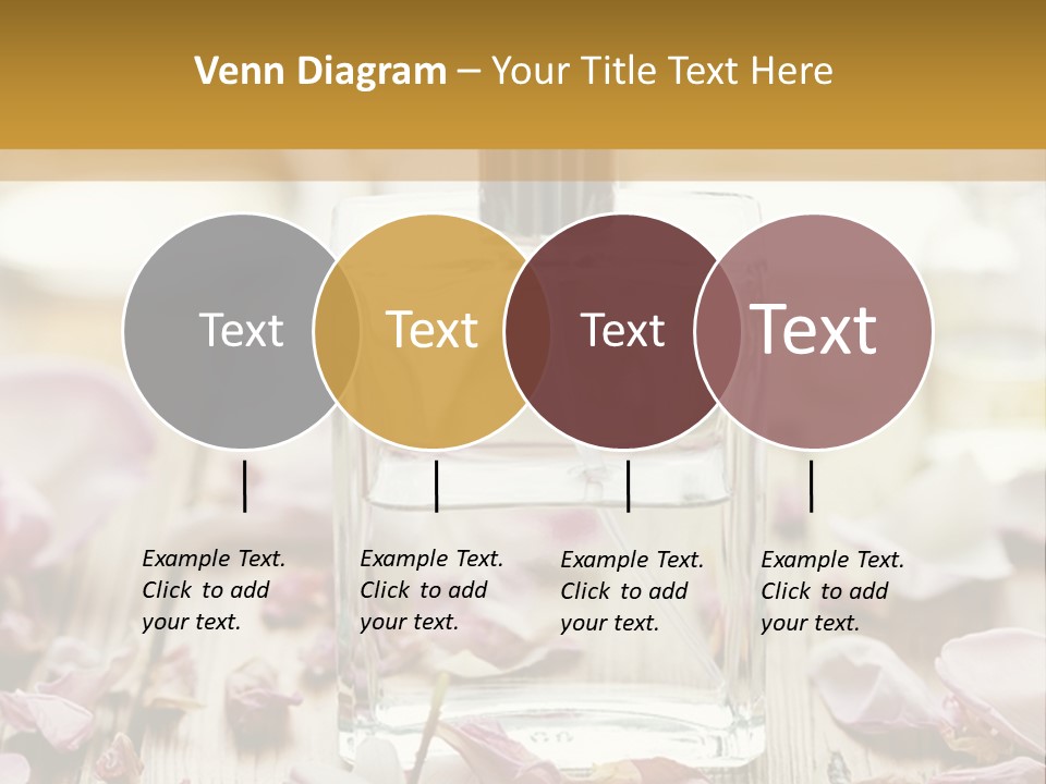 Perfume With A Note Of Rose PowerPoint Template