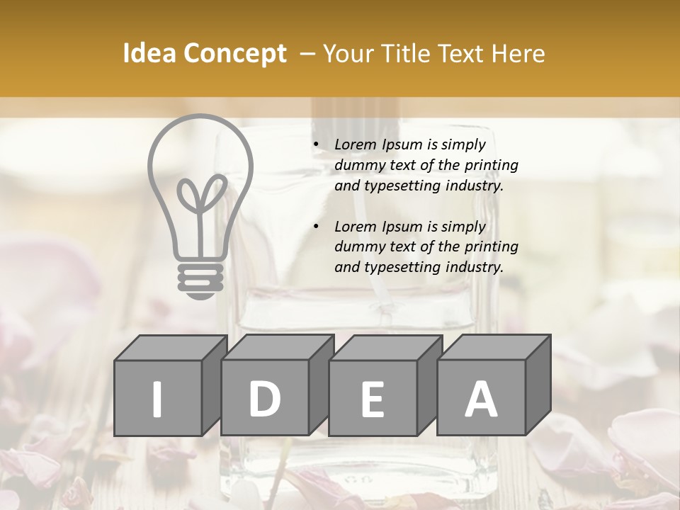 Perfume With A Note Of Rose PowerPoint Template