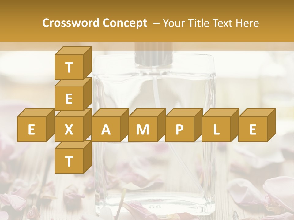 Perfume With A Note Of Rose PowerPoint Template