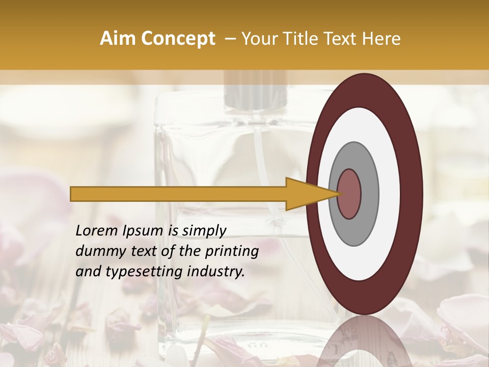 Perfume With A Note Of Rose PowerPoint Template