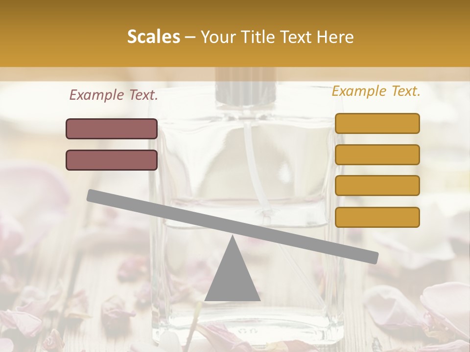 Perfume With A Note Of Rose PowerPoint Template