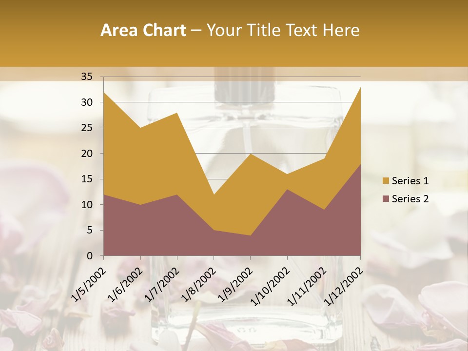 Perfume With A Note Of Rose PowerPoint Template