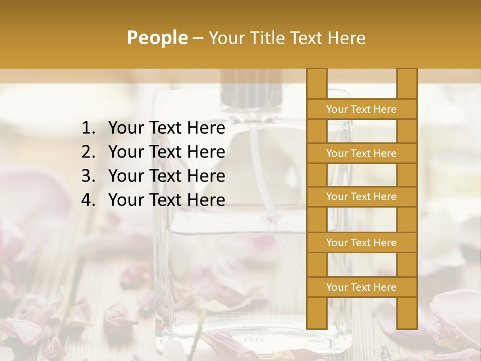 Perfume With A Note Of Rose PowerPoint Template