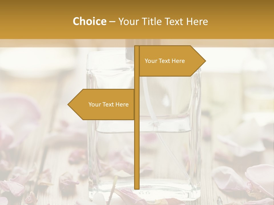 Perfume With A Note Of Rose PowerPoint Template