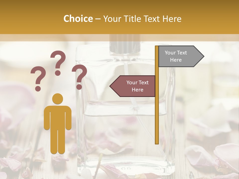 Perfume With A Note Of Rose PowerPoint Template