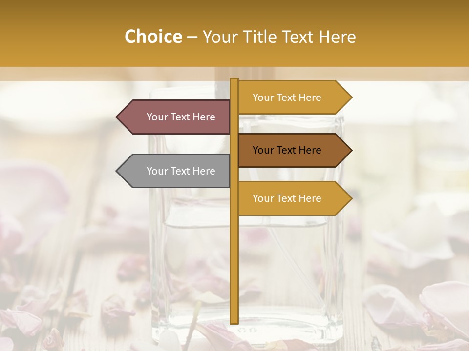 Perfume With A Note Of Rose PowerPoint Template