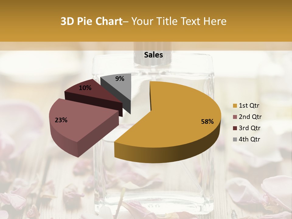 Perfume With A Note Of Rose PowerPoint Template