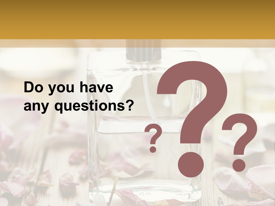 Perfume With A Note Of Rose PowerPoint Template